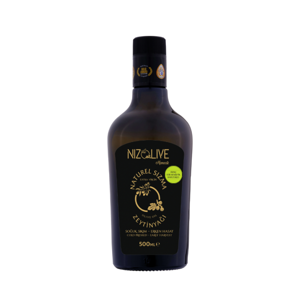 Memecik Early Harvest Cold Pressed  Unfiltered Olive Oil 500 ML Black Bottle