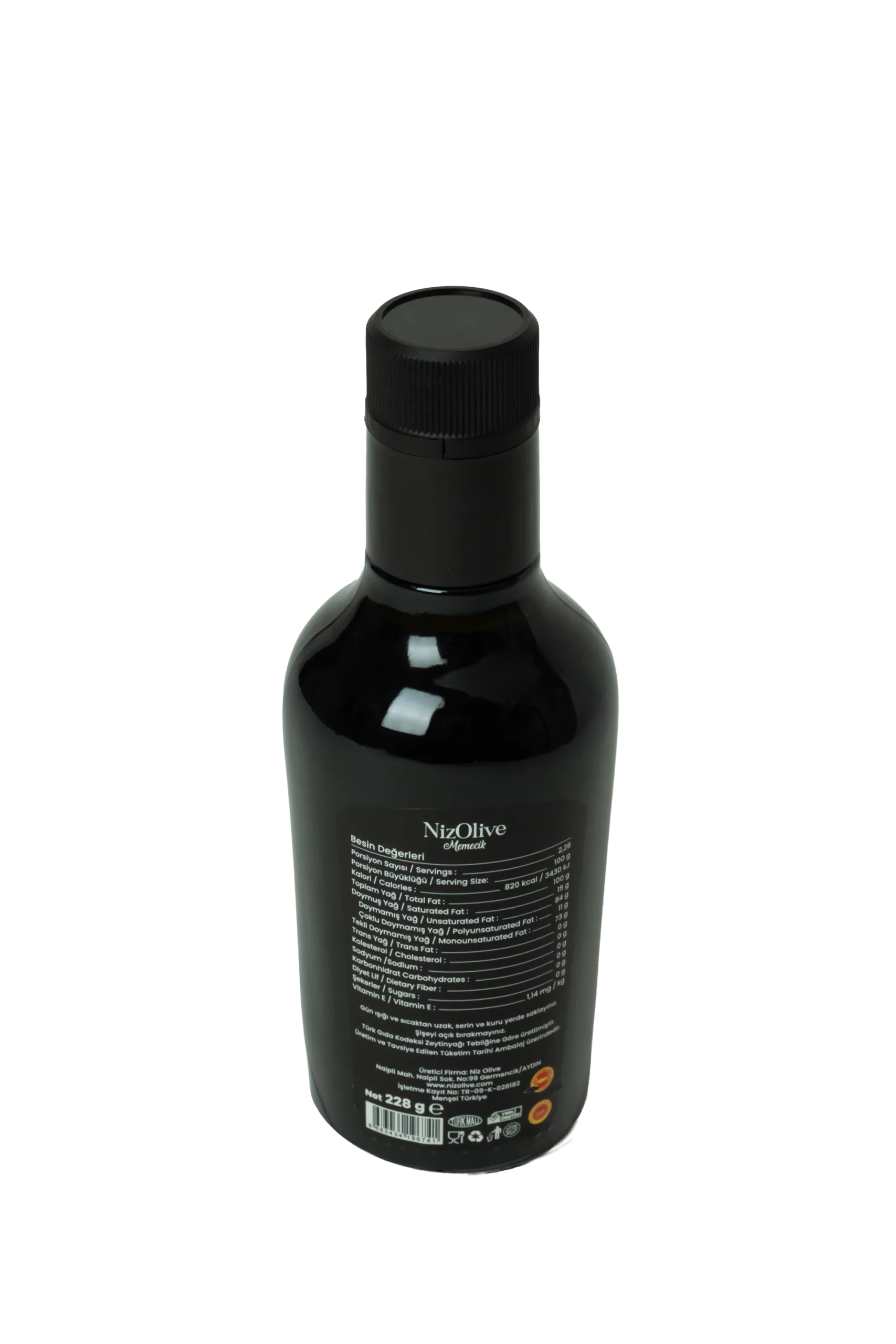 Memecik Early Harvest Cold Pressed Olive Oil 250 ML Black Bottle - Image 4